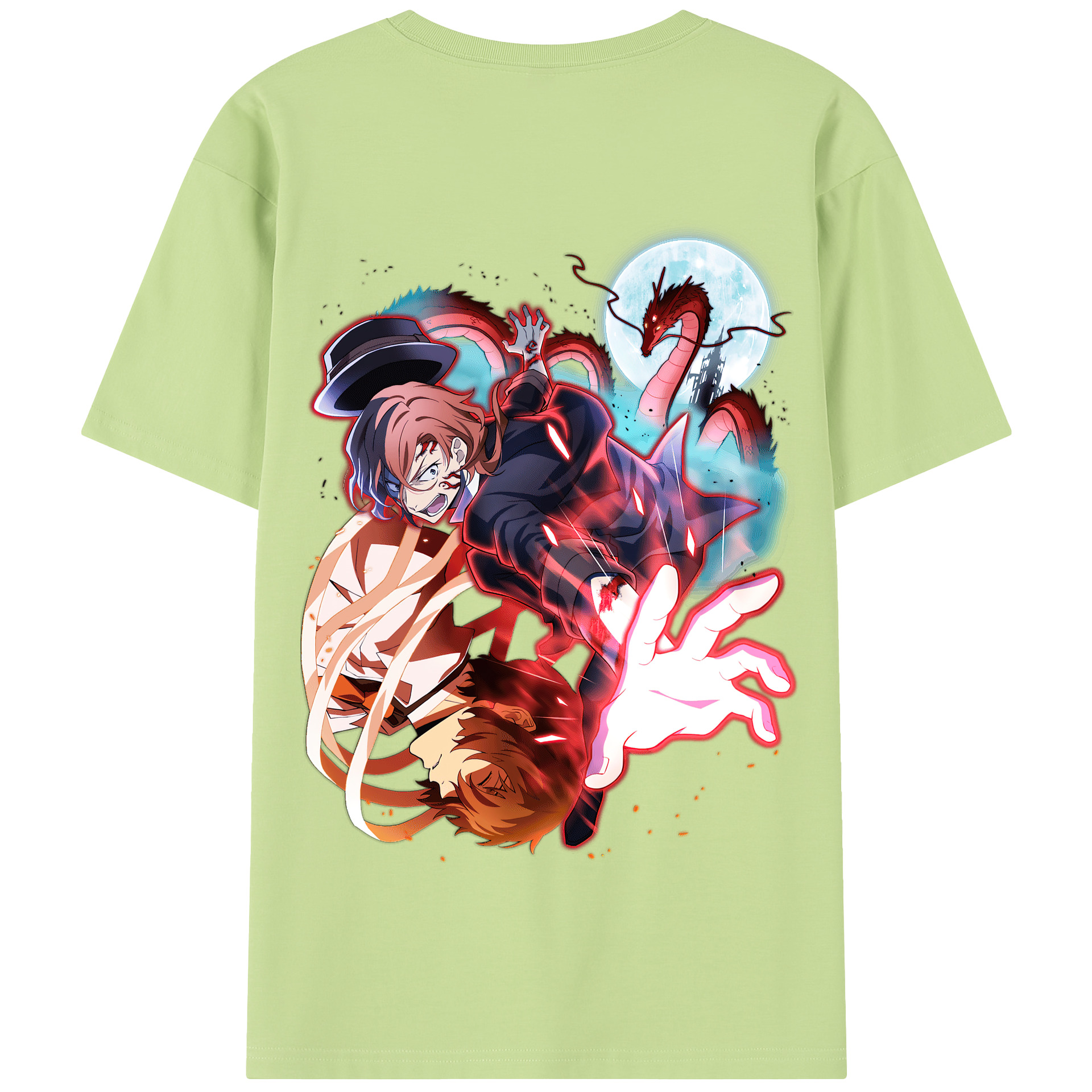 （画像用） 文豪ストレイドッグス Bungo Stray Dogs 綿100％半袖Tシャツ（背面プリント）
